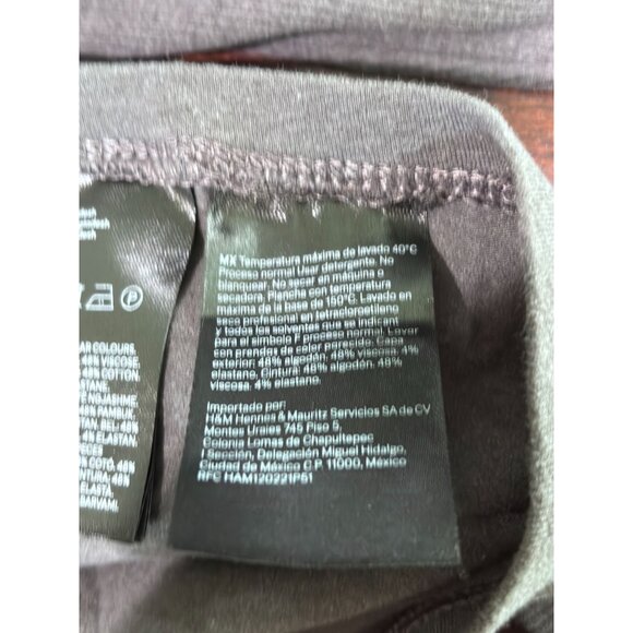 H&M Mama Maternity Leggings Medium Charcoal Gray Cotton Viscose Blend - Picture 14 of 15